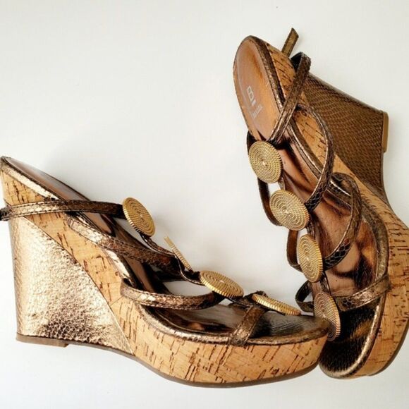 Bakers Womens Cappuccino Wedge Sandals Size 9 GUC - Picture 3 of 7
